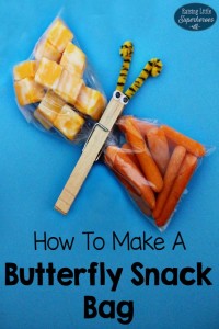 Butterfly snack bags from http://raisinglittlesuperheroes.com